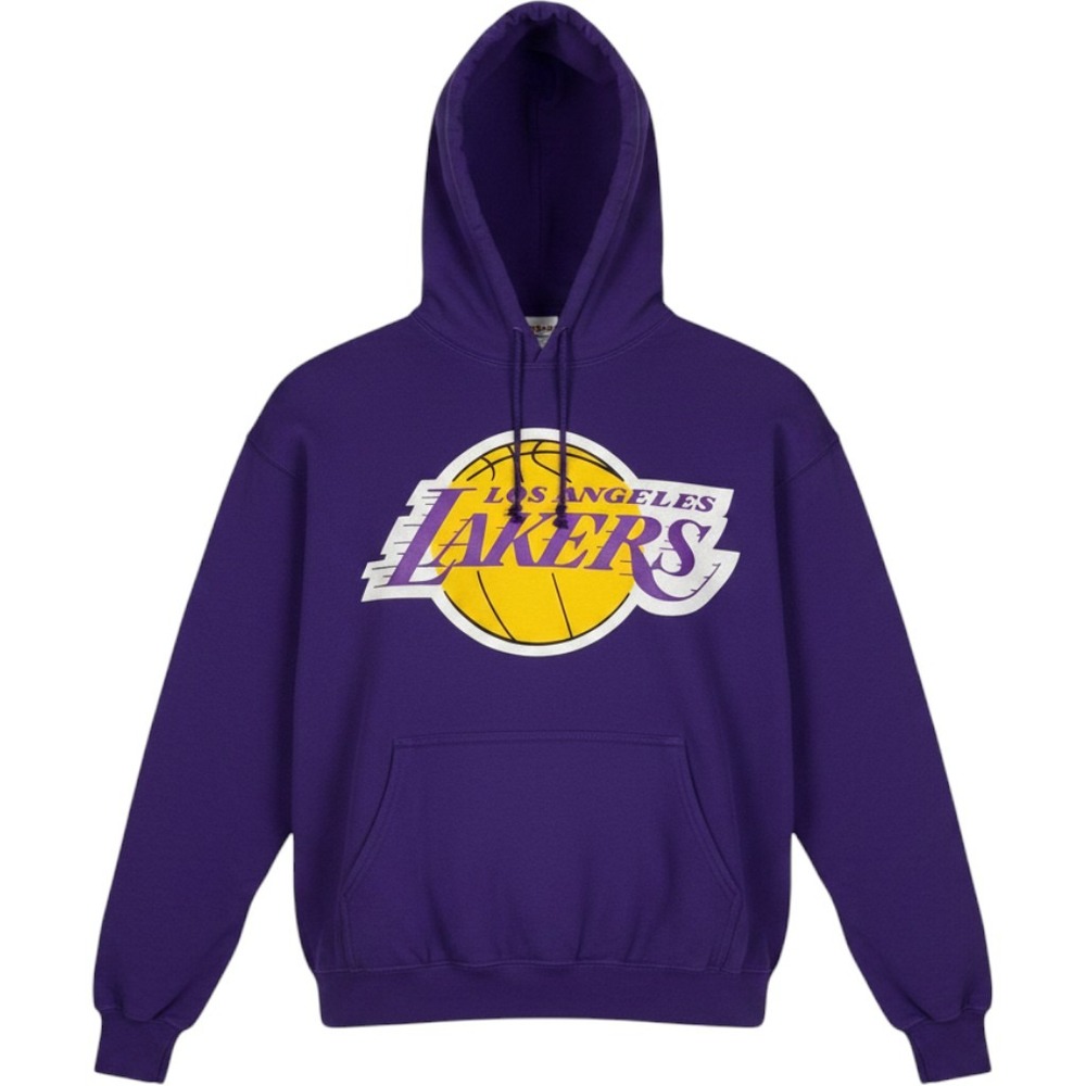 Gildan Lakers Hoodie Mens Large Purple Los Angeles Times Graphic Pullover L